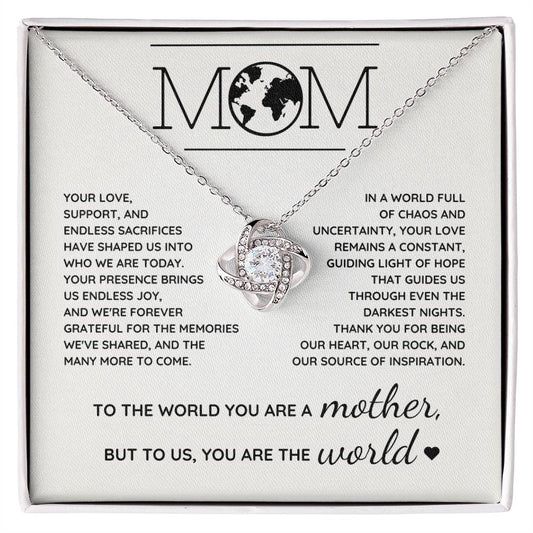 Mom - To Us, You Are The World - Pendant Necklace